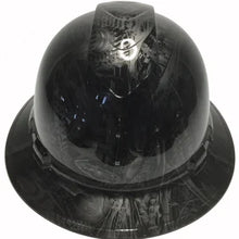 Load image into Gallery viewer, Custom Hard Hat Metallic Graphite Bio Mechanical Full Brim Ridgeline
