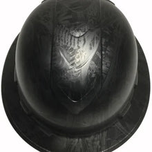 Load image into Gallery viewer, Custom Hard Hat Metallic Graphite Bio Mechanical Full Brim Ridgeline