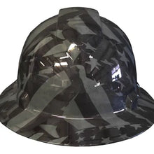 Load image into Gallery viewer, Hard Hat Ridgeline Full Brim Custom Slate Gray Midnight American Flags