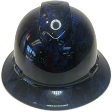 Load image into Gallery viewer, Custom Hard Hat Blue Gambler Ridgeline Full Brim
