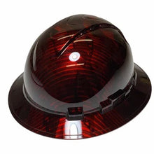 Load image into Gallery viewer, Custom Hydro Dipped Kandy Red Carbon Fiber American Flags Ridgeline Full Brim Vented Hard Hat