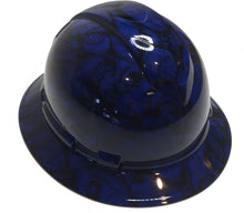 Load image into Gallery viewer, Hard Hat Ridgeline Full Brim Custom Blue Insanity Skulls