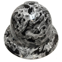 Load image into Gallery viewer, Custom Hydro Dipped Hard Hat White Flames Full Brim Ridgeline