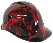 Load image into Gallery viewer, Hard Hat Ridgeline Cap Style Custom Red Lightning