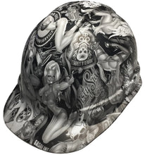 Load image into Gallery viewer, Custom Hydro Dip Hard Hat Ridgeline Cap Style Custom White Naughty Boy