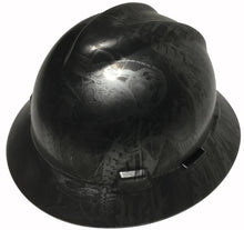 Load image into Gallery viewer, Custom Hard Hat Metallic Graphite Bio Mechanical MSA V-Gard Full Brim