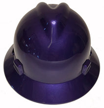 Load image into Gallery viewer, Custom Painted Hard Hat Plum Crazy Purple MSA V-Gard Full Brim
