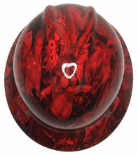 Load image into Gallery viewer, Hard Hat MSA V-Gard Full Brim Custom Red Naughty Boy Hydro Dipped