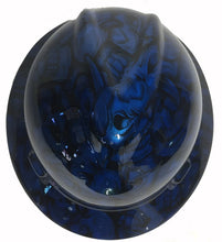 Load image into Gallery viewer, Custom Hard Hat Speedway Blue Insanity Skulls MSA V-Gard Full Brim