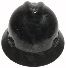 Load image into Gallery viewer, Custom Hard Hat Metallic Graphite Bio Mechanical MSA V-Gard Full Brim