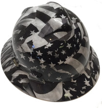 Load image into Gallery viewer, Custom Midnight American Flag Hard Hat MSA V-Gard Full Brim