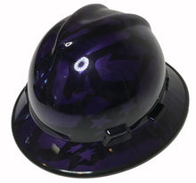 Load image into Gallery viewer, Custom Hard Hat Plum Crazy Purple Midnight American Flags