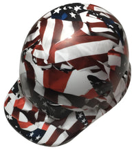 Load image into Gallery viewer, Hydro Dipped Hard Hat Pyramex SL Series Sleek Shell Cap Style Custom American Flag