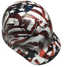 Load image into Gallery viewer, Hydro Dipped Hard Hat Pyramex SL Series Sleek Shell Cap Style Custom American Flag