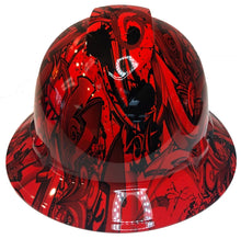 Load image into Gallery viewer, Hard Hat Ridgeline Full Brim Custom Red Graffiti