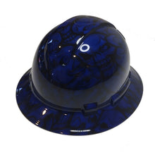 Load image into Gallery viewer, Hard Hat Ridgeline Full Brim Custom Blue Insanity Skulls