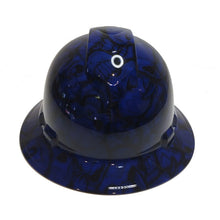 Load image into Gallery viewer, Hard Hat Ridgeline Full Brim Custom Blue Insanity Skulls