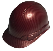 Load image into Gallery viewer, Custom Hard Hat Brandywine Red Gold Carbon Fiber Dipped Cap Style Ridgeline
