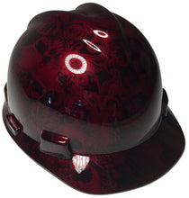 Load image into Gallery viewer, Custom Hard Hat Hydro Dipped Carbon Fiber Insanity Skulls MSA VGard Cap Style