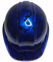 Load image into Gallery viewer, Custom Hard Hat Kandy Blue Translucent Graffiti SL Series Cap Style