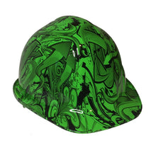 Load image into Gallery viewer, Custom Hard Hat Alien Green Graffiti SL Series Cap Style