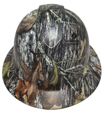 Load image into Gallery viewer, Custom Hydro Dipped Hard Hat Mossy Oak Break Up Full Brim Ridgeline