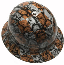 Load image into Gallery viewer, Custom Hydro Dipped Orange & White Checkered Insanity Skulls Ridgeline Full Brim