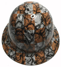 Load image into Gallery viewer, Custom Hydro Dipped Orange & White Checkered Insanity Skulls Ridgeline Full Brim