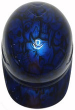 Load image into Gallery viewer, Custom Hydro Dipped Speedway Blue Insanity Skulls Bump Cap