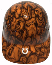 Load image into Gallery viewer, Custom Hydro Dipped Orange Insanity Skulls Bump Cap