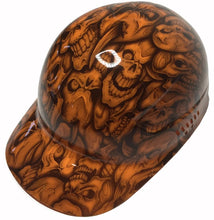 Load image into Gallery viewer, Custom Hydro Dipped Orange Insanity Skulls Bump Cap