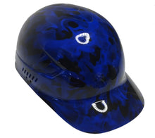 Load image into Gallery viewer, Custom Hydro Dipped Blue Flames Bump Cap