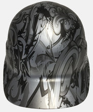 Load image into Gallery viewer, Custom Hydro Dipped Metallic Silver Graffiti Bump Cap