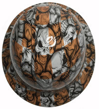 Load image into Gallery viewer, Custom Hydro Dipped Orange & White Checkered Insanity Skulls Ridgeline Full Brim