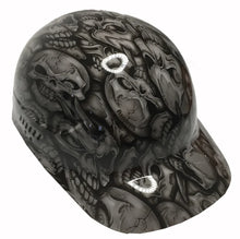 Load image into Gallery viewer, Custom Hydro Dipped Light Gray Insanity Skulls Bump Cap