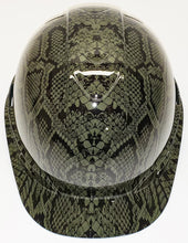 Load image into Gallery viewer, Hydro Dip Hard Hat Green Snake Skin Pyramex Ridgeline Protective Helmet