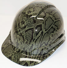 Load image into Gallery viewer, Hydro Dip Hard Hat Green Snake Skin Pyramex Ridgeline Protective Helmet
