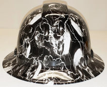 Load image into Gallery viewer, Custom Hydro Dip Hard Hat High Voltage Skulls Full Brim Pyramex Ridgeline Protective Helmet