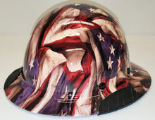 Load image into Gallery viewer, Hydro Dip Respect Flags Lift DAX Carbon Fiber HDC-15 Full Brim Hard Hat