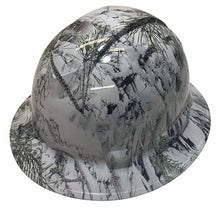 Load image into Gallery viewer, Custom Hard Hat White Thunder Ridge Camo Full Brim Ridgeline