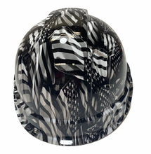 Load image into Gallery viewer, Custom Hydro Dipped Hard Hat Negative American Flags Ridgeline Cap Style
