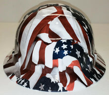 Load image into Gallery viewer, Hydro Dip American Flags Lift Briggs Full Brim Vented Hard Hat