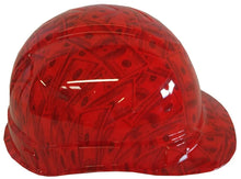 Load image into Gallery viewer, Hard Hat Ridgeline Cap Style Custom Hydro Dipped Red $100 Bills