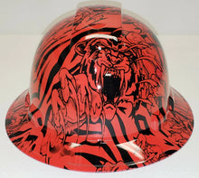 Load image into Gallery viewer, Custom Hydro Dipped Hard Hat Red King Tiger Full Brim Ridgeline