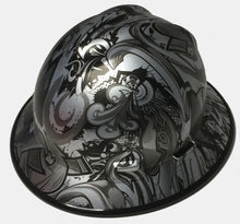 Load image into Gallery viewer, Custom Hard Hat MSA V-Gard Full Brim Silver Metallic Graffiti