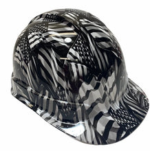 Load image into Gallery viewer, Custom Hydro Dipped Hard Hat Negative American Flags Ridgeline Cap Style