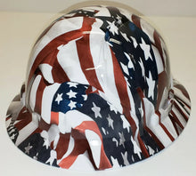 Load image into Gallery viewer, Hydro Dip American Flags Lift Briggs Full Brim Vented Hard Hat