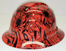 Load image into Gallery viewer, Custom Hydro Dipped Hard Hat Red King Tiger Full Brim Ridgeline