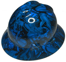 Load image into Gallery viewer, Hydro Dipped MSA V-Gard Full Brim Custom Oriental Blue Naughty Boy