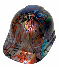 Load image into Gallery viewer, Custom Hydro Dipped Colored Graffiti Ridgeline Cap Style Hard Hat